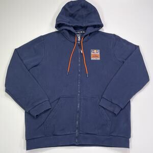 Red Bull KTM Racing Team Full Zip Fleece Hoodie Jacket Men's Medium Blue